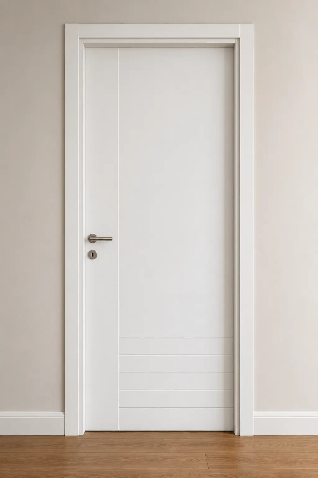 Derë e bardhë me panel asimetrik